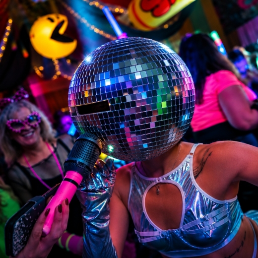 Discoball, Mirrorball, Glitterball Head Dancers