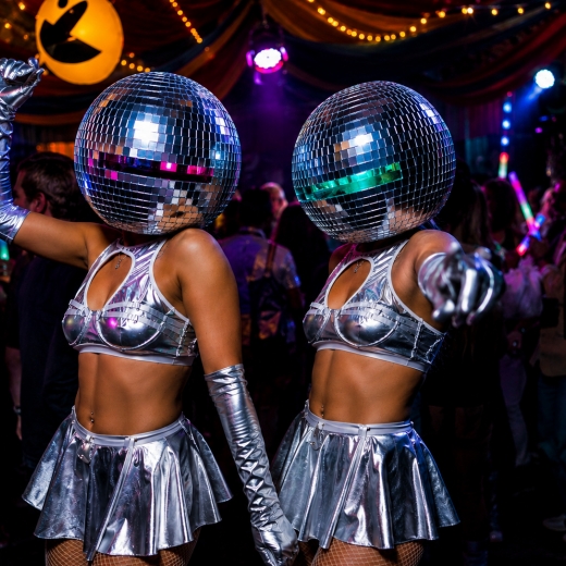 Discoball, Mirrorball, Glitterball Head Dancers