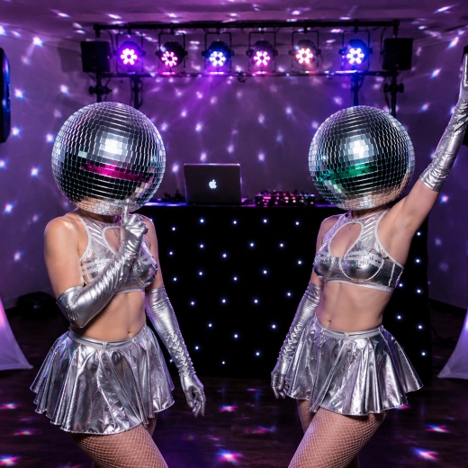 Discoball, Mirrorball, Glitterball Head Dancers
